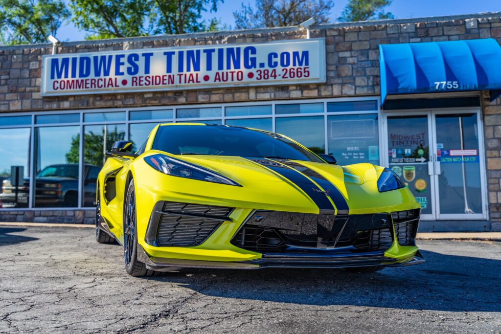 display of corvette after paint protection installation