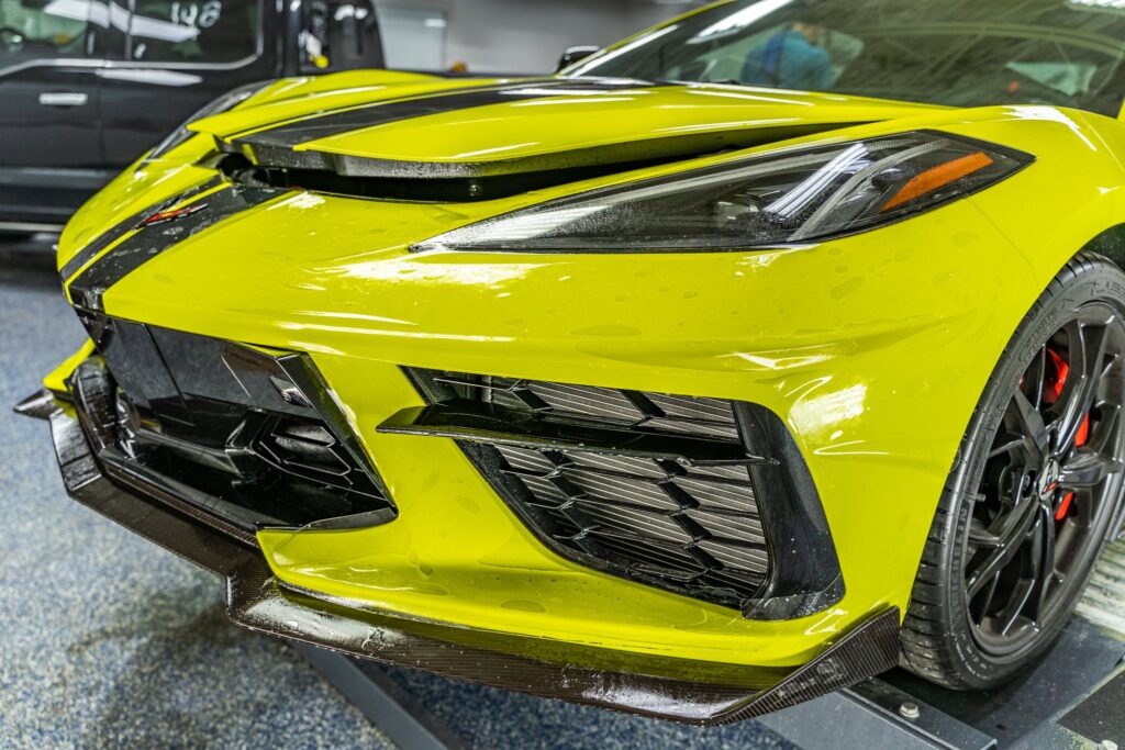 display of corvette after paint protection installation