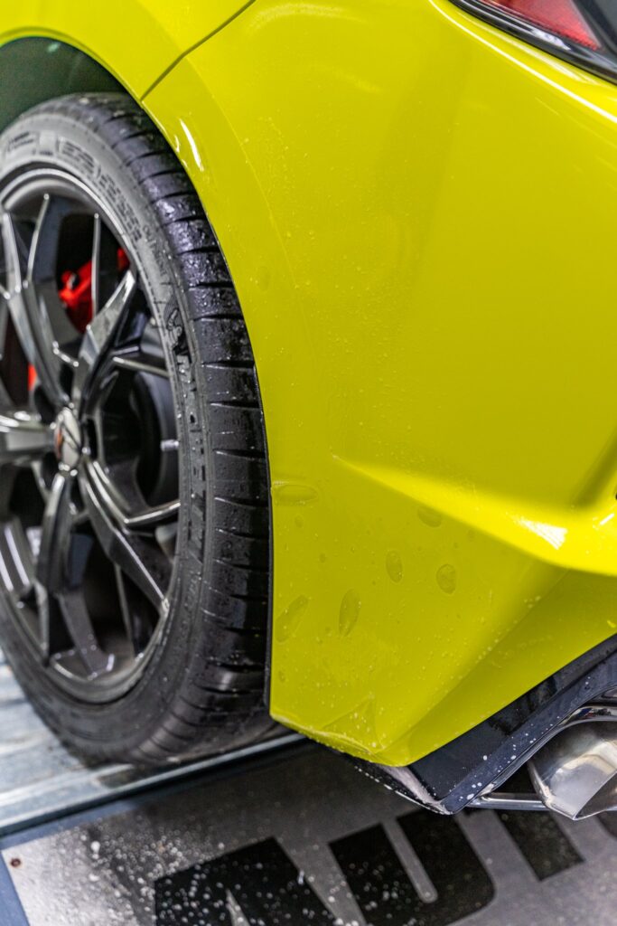 display of corvette after paint protection installation