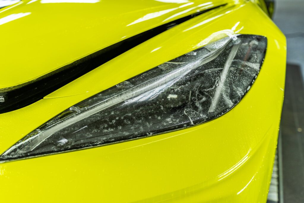 display of corvette after paint protection installation