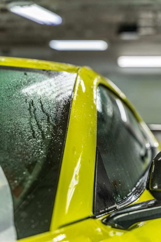 display of corvette after paint protection installation