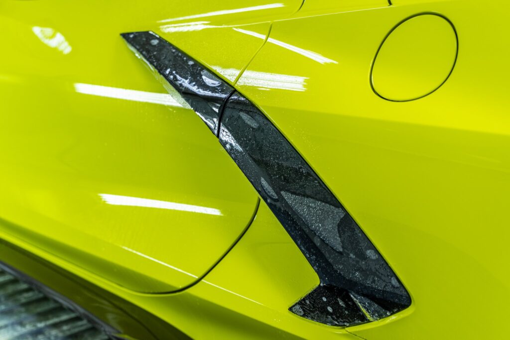 display of corvette after paint protection installation