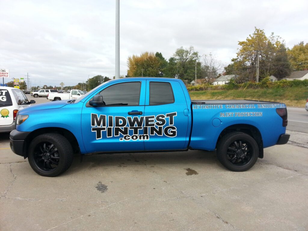 Tundra gets Full Flat Blue Metallic Wrap